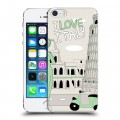 Дизайнерский пластиковый чехол для Iphone 5s Столичные зарисовки