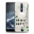 Дизайнерский пластиковый чехол для Nokia 5.1 Столичные зарисовки