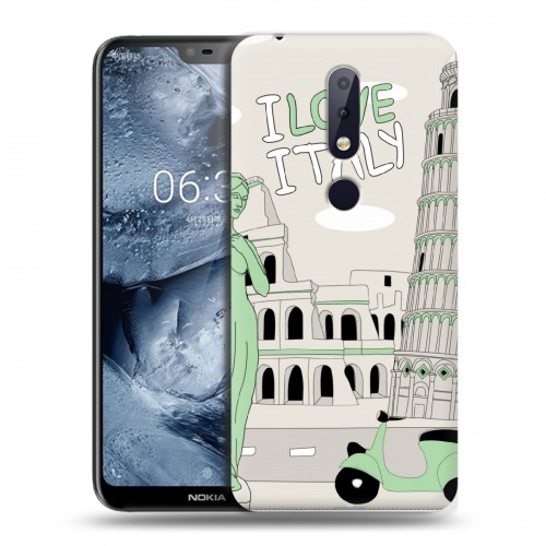 Дизайнерский силиконовый чехол для Nokia 6.1 Plus Столичные зарисовки