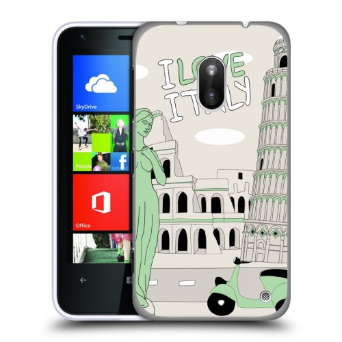 Дизайнерский пластиковый чехол для Nokia Lumia 620 Столичные зарисовки