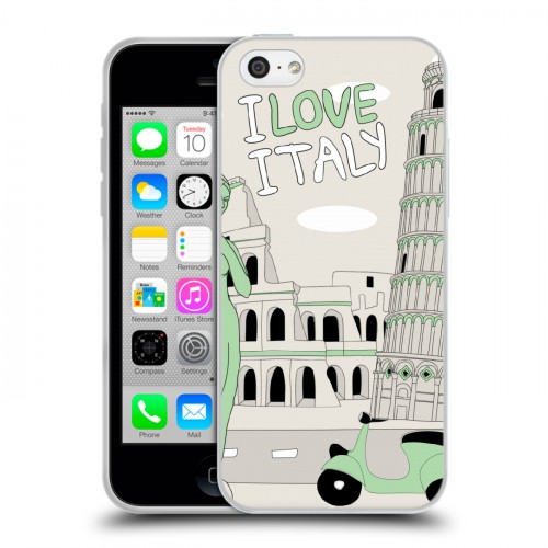 Дизайнерский пластиковый чехол для Iphone 5c Столичные зарисовки