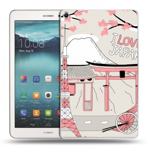 Дизайнерский силиконовый чехол для Huawei MediaPad T1 8.0 Столичные зарисовки