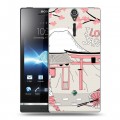 Дизайнерский пластиковый чехол для Sony Xperia S Столичные зарисовки