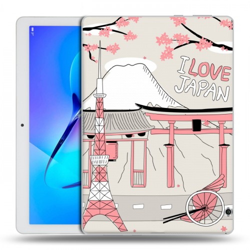Дизайнерский силиконовый чехол для Huawei MediaPad T3 10 Столичные зарисовки