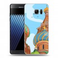 Дизайнерский пластиковый чехол для Samsung Galaxy Note 7 Столичные зарисовки