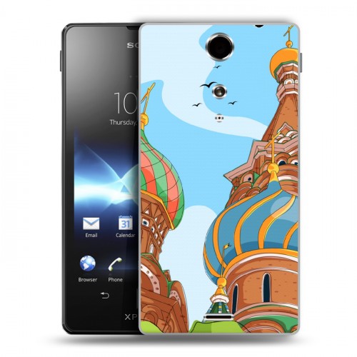 Дизайнерский пластиковый чехол для Sony Xperia TX Столичные зарисовки