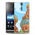 Дизайнерский пластиковый чехол для Sony Xperia S Столичные зарисовки