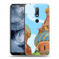 Дизайнерский пластиковый чехол для Nokia 6.1 Plus Столичные зарисовки