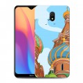 Дизайнерский силиконовый с усиленными углами чехол для Xiaomi RedMi 8A Столичные зарисовки