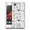 Дизайнерский пластиковый чехол для Sony Xperia L Совиные узоры