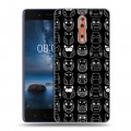 Дизайнерский пластиковый чехол для Nokia 8 Совиные узоры