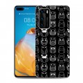 Дизайнерский силиконовый с усиленными углами чехол для Huawei P40 Совиные узоры