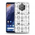 Дизайнерский силиконовый чехол для Nokia 9 PureView Совиные узоры