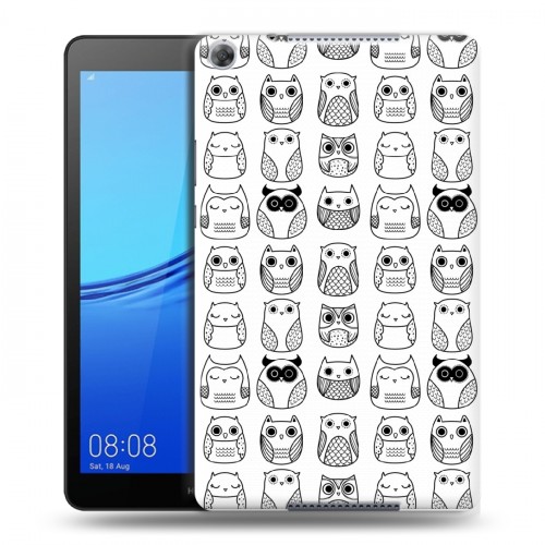 Дизайнерский силиконовый чехол для Huawei MediaPad M5 lite 8 Совиные узоры