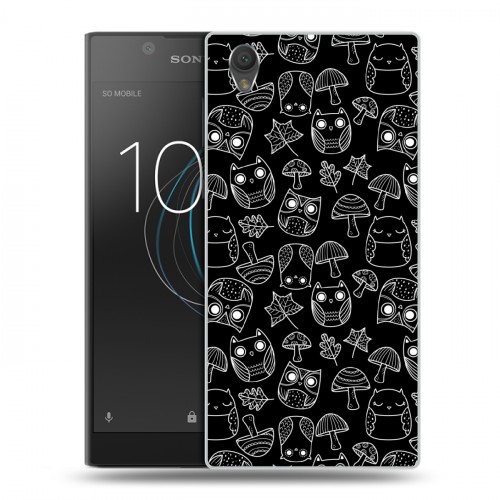 Дизайнерский пластиковый чехол для Sony Xperia L1 Совиные узоры