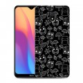 Дизайнерский силиконовый с усиленными углами чехол для Xiaomi RedMi 8A Совиные узоры