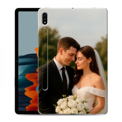 Дизайнерский силиконовый чехол для Samsung Galaxy Tab S7 со своим фото