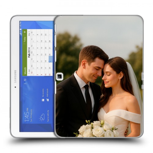 Дизайнерский силиконовый чехол для Samsung Galaxy Tab 4 10.1 со своим фото