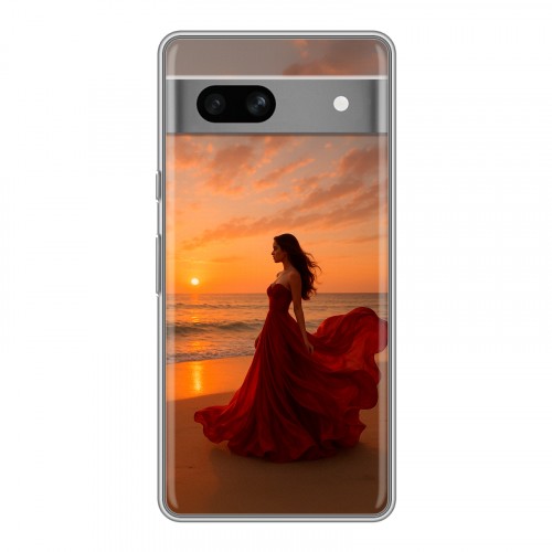 Дизайнерский силиконовый чехол для Google Pixel 7A со своим фото