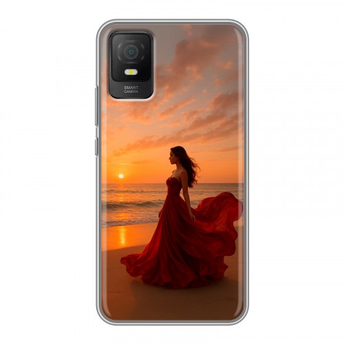 Дизайнерский силиконовый с усиленными углами чехол для TCL 403 со своим фото