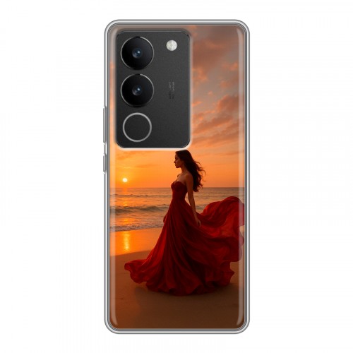 Дизайнерский силиконовый с усиленными углами чехол для Vivo V29 со своим фото