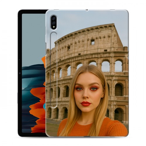 Дизайнерский силиконовый чехол для Samsung Galaxy Tab S7 чехол с фото