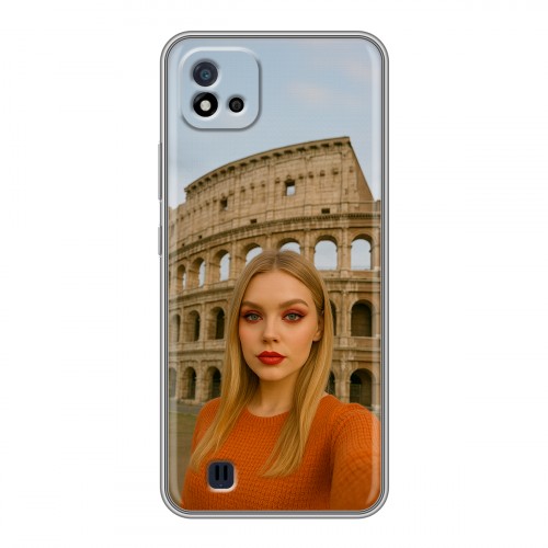 Дизайнерский силиконовый чехол для Realme C20 чехол с фото