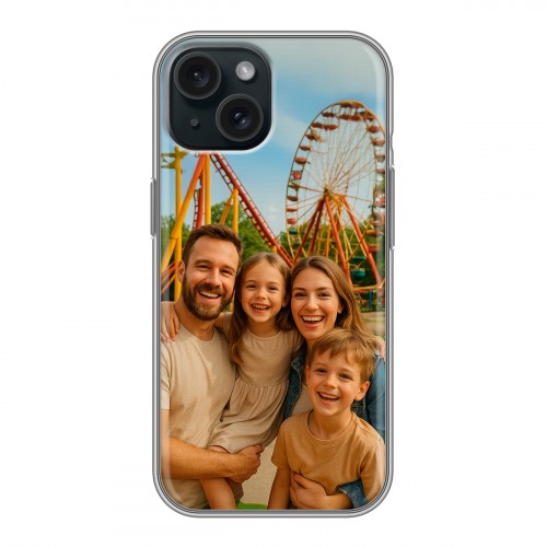 Дизайнерский силиконовый чехол для Iphone 15 чехол с фото