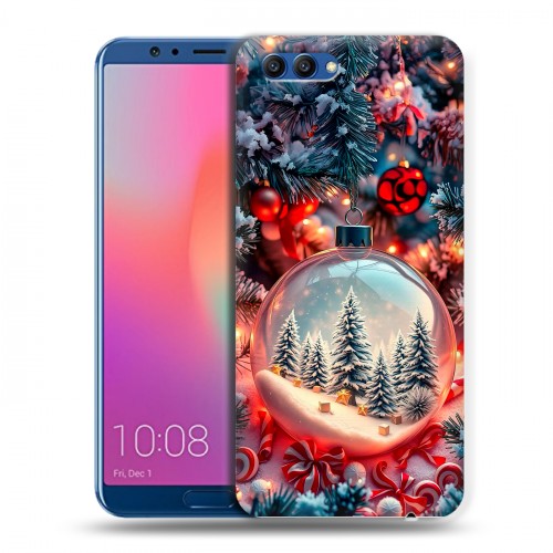 Дизайнерский пластиковый чехол для Huawei Honor View 10 Новый год