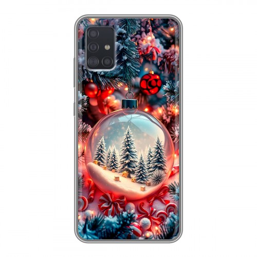 Дизайнерский силиконовый чехол для Samsung Galaxy A51 Новый год