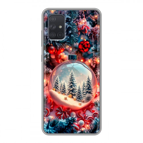 Дизайнерский силиконовый чехол для Samsung Galaxy A71 Новый год