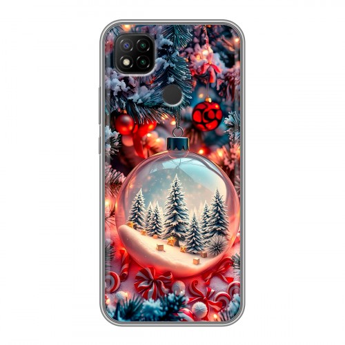 Дизайнерский силиконовый чехол для Xiaomi RedMi 9C Новый год