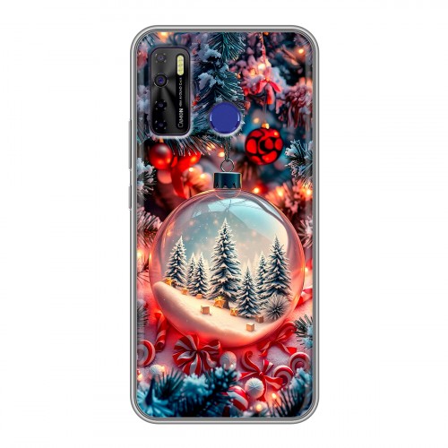 Дизайнерский силиконовый чехол для Tecno Camon 15 Новый год