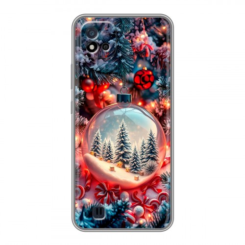 Дизайнерский силиконовый чехол для Realme C20 Новый год