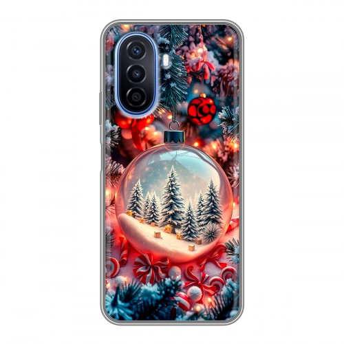 Дизайнерский силиконовый чехол для Huawei Nova Y70 Новый год