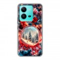 Дизайнерский пластиковый чехол для Vivo V25 Новый год