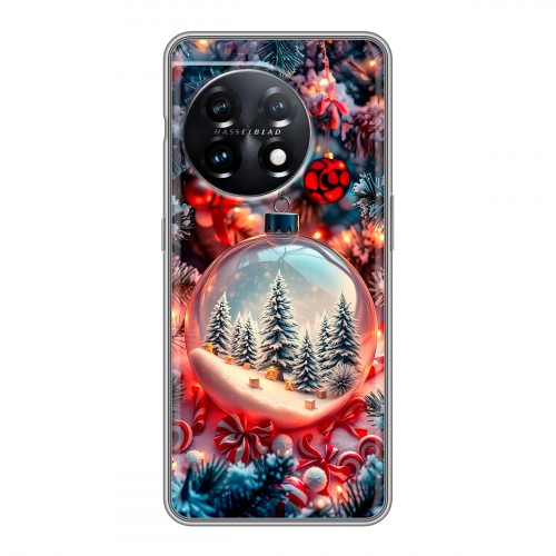 Дизайнерский пластиковый чехол для OnePlus 11 Новый год