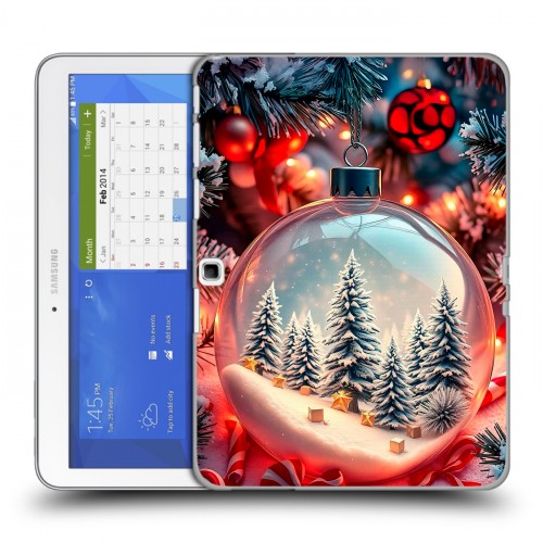 Дизайнерский силиконовый чехол для Samsung Galaxy Tab 4 10.1 Новый год
