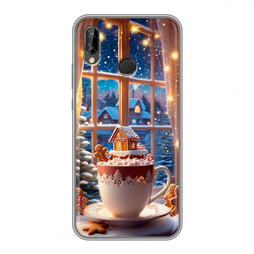 Дизайнерский силиконовый чехол для Huawei P20 Lite Новый год