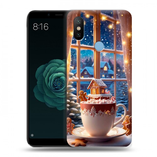 Дизайнерский силиконовый чехол для Xiaomi Mi A2 Новый год
