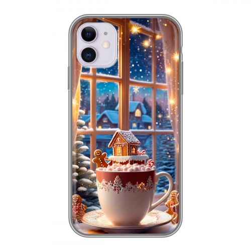 Дизайнерский силиконовый чехол для Iphone 11 Новый год