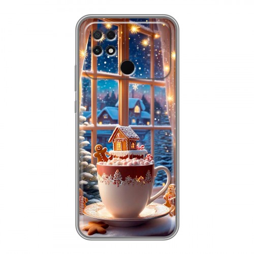 Дизайнерский силиконовый с усиленными углами чехол для Xiaomi Poco C40 Новый год