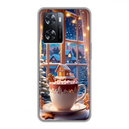 Дизайнерский пластиковый чехол для OPPO A57s Новый год