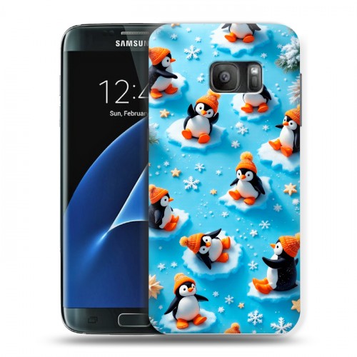 Дизайнерский силиконовый с усиленными углами чехол для Samsung Galaxy S7 Новый год