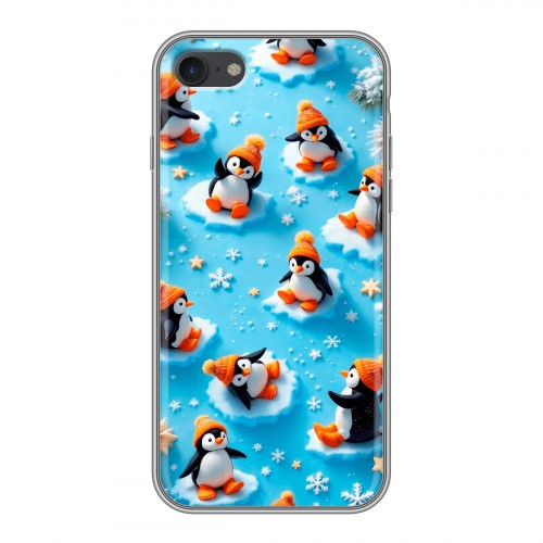 Дизайнерский силиконовый чехол для Iphone 7 Новый год