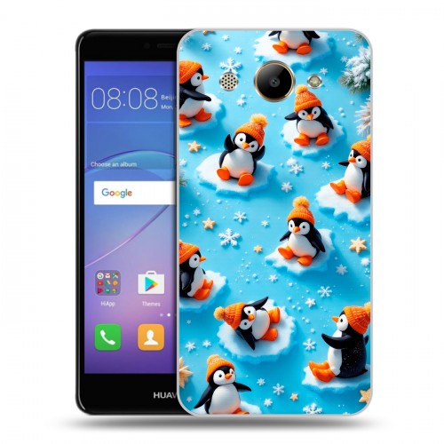 Дизайнерский пластиковый чехол для Huawei Y3 (2017) Новый год