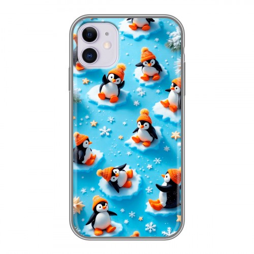 Дизайнерский силиконовый чехол для Iphone 11 Новый год