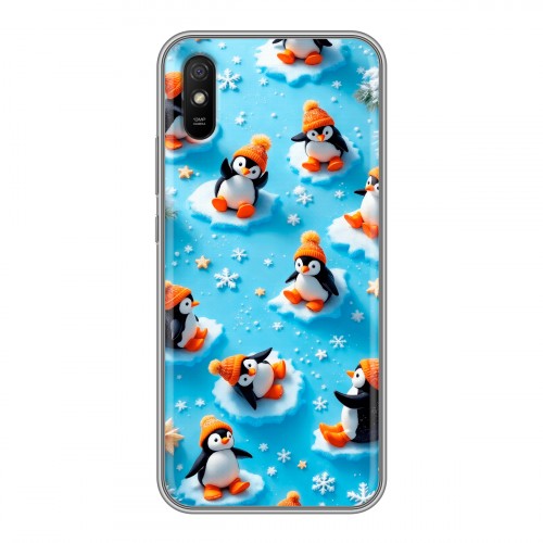 Дизайнерский силиконовый чехол для Xiaomi RedMi 9A Новый год