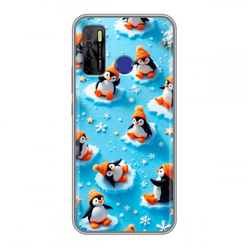 Дизайнерский силиконовый с усиленными углами чехол для Tecno Camon 15 Новый год