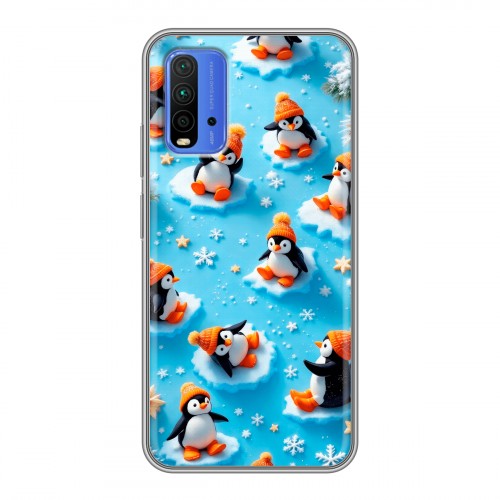 Дизайнерский силиконовый чехол для Xiaomi RedMi 9T Новый год